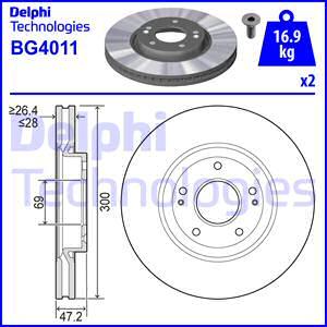 Delphi BG4011 - Stabdžių diskas autoreka.lt