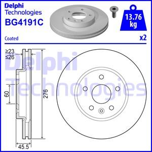 Delphi BG4191-C - Stabdžių diskas autoreka.lt