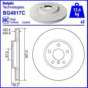 Delphi BG4817C-19B1 - Stabdžių diskas autoreka.lt