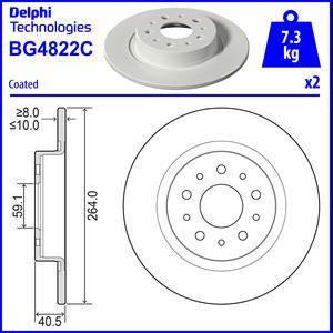 Delphi BG4822C - Stabdžių diskas autoreka.lt
