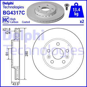Delphi BG4317C - Stabdžių diskas autoreka.lt
