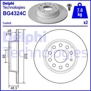 Delphi BG4324C - Stabdžių diskas autoreka.lt