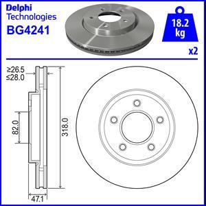 Delphi BG4241 - Stabdžių diskas autoreka.lt