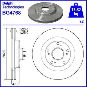 Delphi BG4768 - Stabdžių diskas autoreka.lt