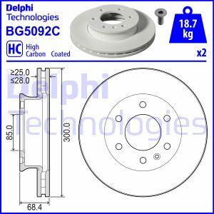 Delphi BG5092C - Stabdžių diskas autoreka.lt