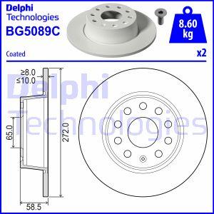 Delphi BG5089C - Stabdžių diskas autoreka.lt
