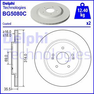 Delphi BG5080C - Stabdžių diskas autoreka.lt