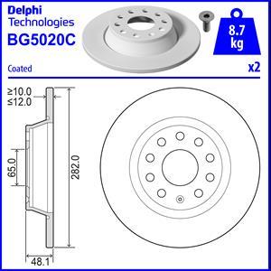 Delphi BG5020C-18B1 - Stabdžių diskas autoreka.lt