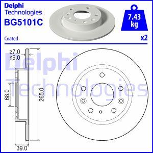 Delphi BG5101C - Stabdžių diskas autoreka.lt