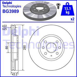 Delphi BG3989 - Stabdžių diskas autoreka.lt