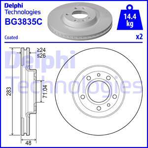 Delphi BG3835C - Stabdžių diskas autoreka.lt
