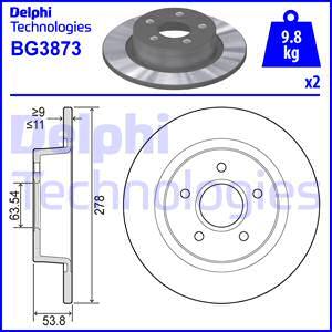 Delphi BG3873 - Stabdžių diskas autoreka.lt