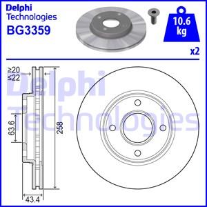 Delphi BG3359 - Stabdžių diskas autoreka.lt