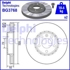Delphi BG3768 - Stabdžių diskas autoreka.lt