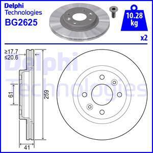 Delphi BG2625 - Stabdžių diskas autoreka.lt