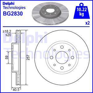 Delphi BG2830 - Stabdžių diskas autoreka.lt