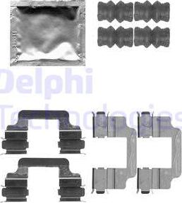 Delphi LX0509 - Priedų komplektas, diskinių stabdžių trinkelės autoreka.lt