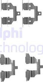 Delphi LX0531 - Priedų komplektas, diskinių stabdžių trinkelės autoreka.lt