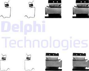 Delphi LX0324 - Priedų komplektas, diskinių stabdžių trinkelės autoreka.lt