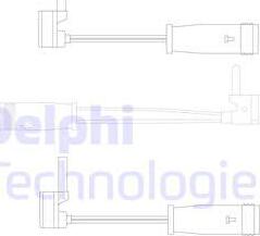 Delphi LZ0163 - Įspėjimo kontaktas, stabdžių trinkelių susidėvėjimas autoreka.lt