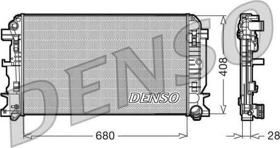 Denso DRM17009 - Radiatorius, variklio aušinimas autoreka.lt