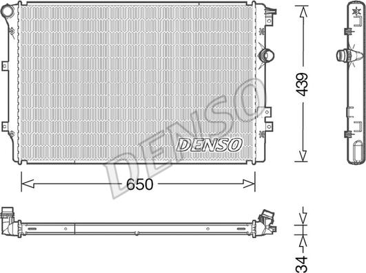 Denso DRM32046 - Radiatorius, variklio aušinimas autoreka.lt