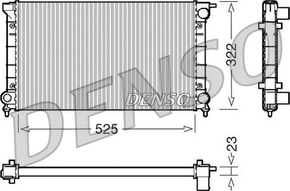 Denso DRM32024 - Radiatorius, variklio aušinimas autoreka.lt