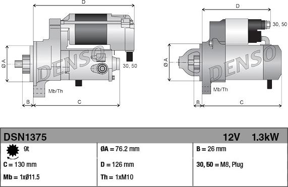 Denso DSN1375 - Starteris autoreka.lt