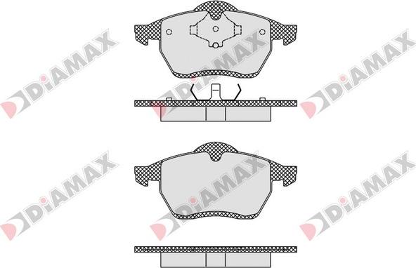 Diamax N09563 - Stabdžių trinkelių rinkinys, diskinis stabdys autoreka.lt