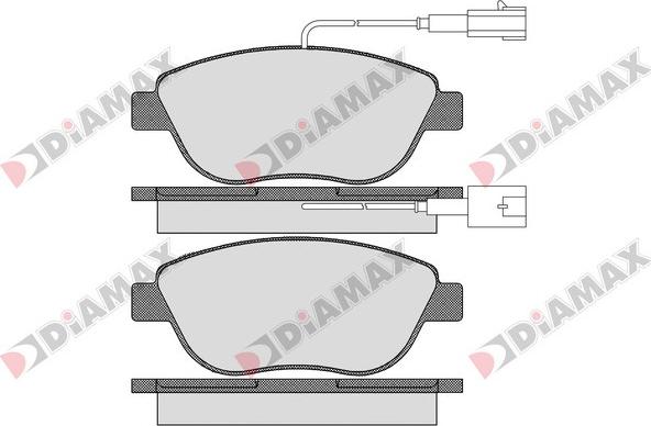 Diamax N09528 - Stabdžių trinkelių rinkinys, diskinis stabdys autoreka.lt