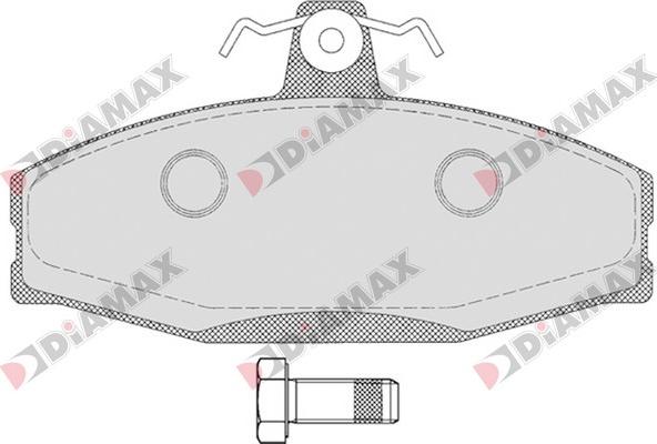 Diamax N09185 - Stabdžių trinkelių rinkinys, diskinis stabdys autoreka.lt