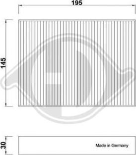 Diederichs DCI0258 - Filtras, salono oras autoreka.lt