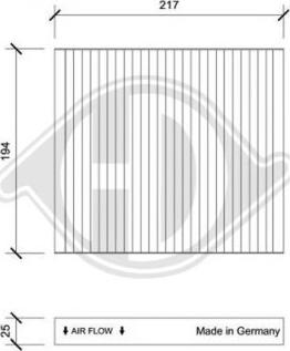 Diederichs DCI0233 - Filtras, salono oras autoreka.lt