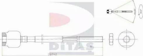 Ditas A2-5656 - Vidinė skersinė vairo trauklė autoreka.lt
