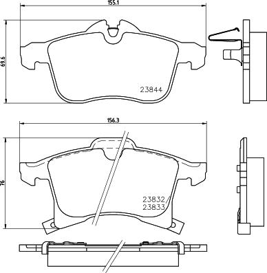 DON PCP1015 - Stabdžių trinkelių rinkinys, diskinis stabdys autoreka.lt