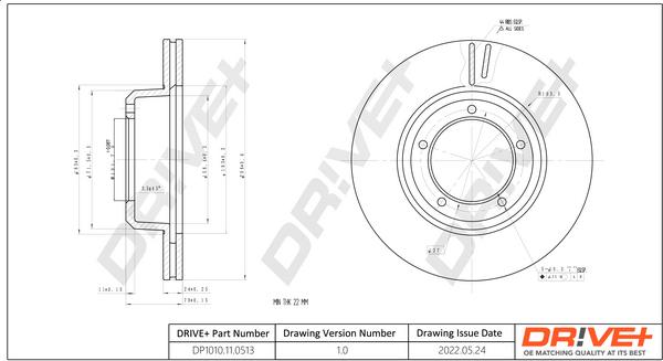 Dr!ve+ DP1010.11.0513 - Stabdžių diskas autoreka.lt