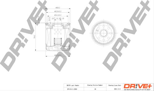 Dr!ve+ DP1110.11.0032 - Alyvos filtras autoreka.lt