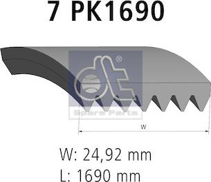 DT Spare Parts 5.41546 - V formos rumbuoti diržai autoreka.lt