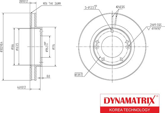 Dynamatrix DBD1290 - Stabdžių diskas autoreka.lt