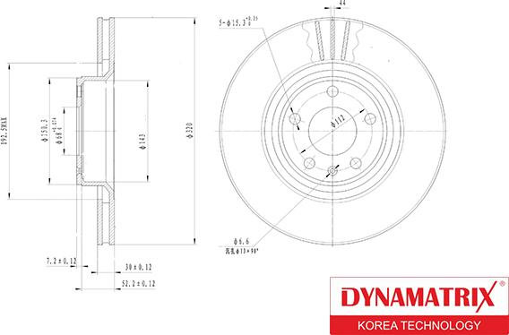 Dynamatrix DBD1277 - Stabdžių diskas autoreka.lt
