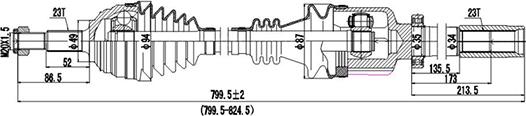 Dynamatrix DDS250440 - Kardaninis velenas autoreka.lt