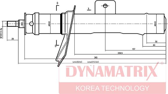 Dynamatrix DSA633839 - Amortizatorius autoreka.lt