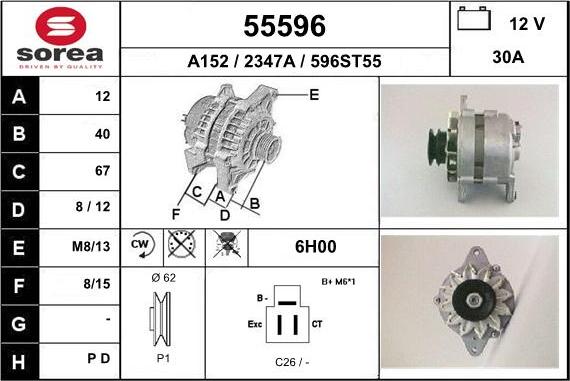 EAI 55596 - Kintamosios srovės generatorius autoreka.lt