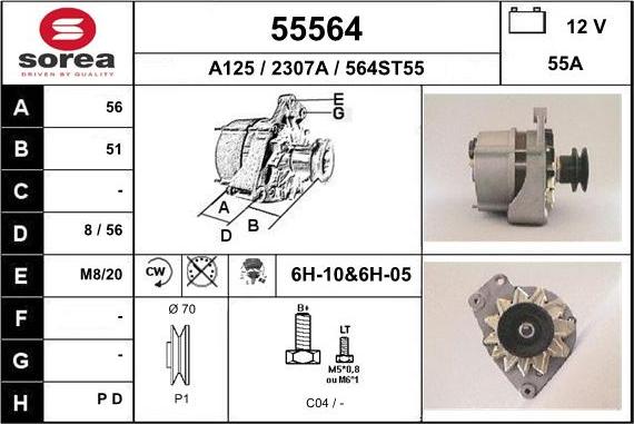 EAI 55564 - Kintamosios srovės generatorius autoreka.lt