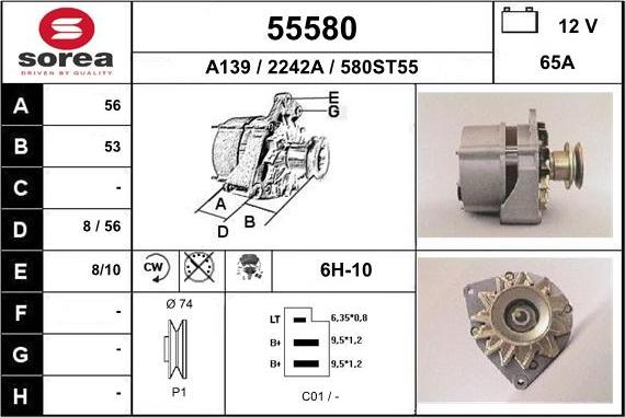 EAI 55580 - Kintamosios srovės generatorius autoreka.lt