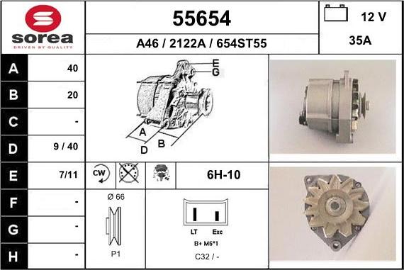 EAI 55654 - Kintamosios srovės generatorius autoreka.lt