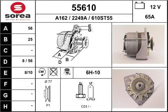 EAI 55610 - Kintamosios srovės generatorius autoreka.lt