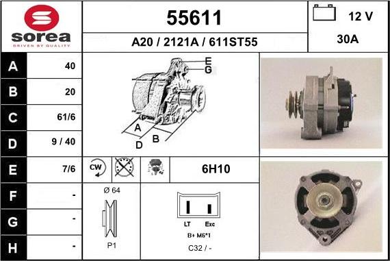 EAI 55611 - Kintamosios srovės generatorius autoreka.lt