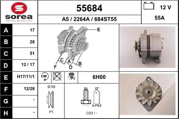 EAI 55684 - Kintamosios srovės generatorius autoreka.lt