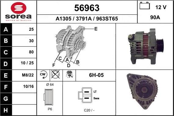 EAI 56963 - Kintamosios srovės generatorius autoreka.lt